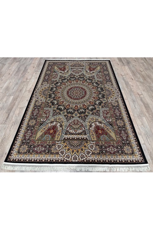 Иранский ковер Farahan 3809 Черный-бежевый